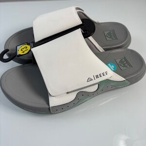 Reef Mens 13 Grey Swell Cruiser Slide New Bottle Opener Nitrogen Infused Sandals